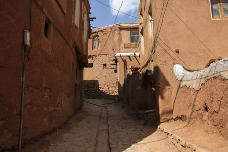 Mountain village Abyaneh with characteristic red houses in central part of Iran.の写真素材