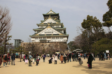 OSAKA, JAPAN - MARCH 29, 2019 Many people visit Osaka, Kansai, Japanのeditorial素材