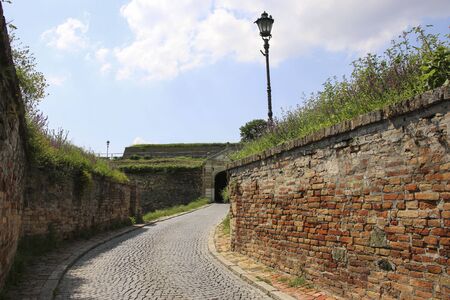 Exterior wall system of Petrovaradin fortress, Novi Sad, Serbiaの写真素材