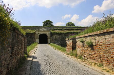 Central gate of Petrovaradin fortress, Novi Sad, Serbiaの写真素材