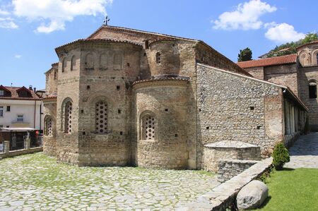 Exterior view to Saint Sophia ortodox church in Ohrid, Republic of North Macedonia