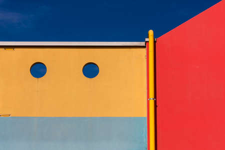 Urban Landscape / Shapes and colors in a buildingの写真素材