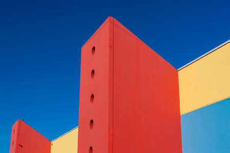 Urban Landscape / Shapes and colors in a buildingの写真素材