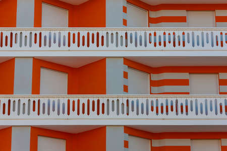 Urban Landscape / Details of a colorful buildingの写真素材