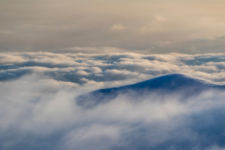 Mount Grappa in Italy / View from the summitの写真素材