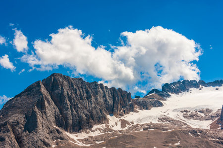 Marmolada in the Dolomitesの写真素材