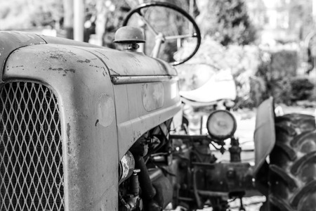 the workforce of the tractor that helps people in the country for a long timeの写真素材