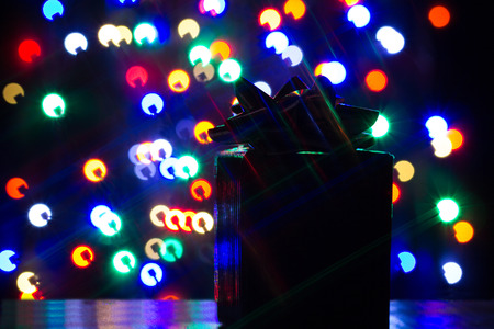 gift that we find under the Christmas treeの写真素材