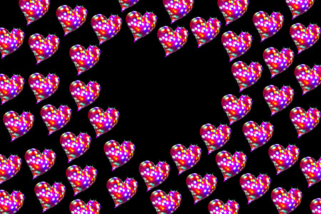 The heart of red lights and expresses love