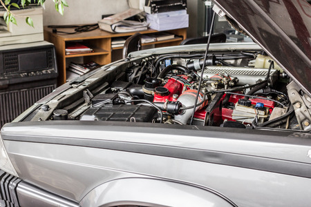 the splendor of the beautiful chrome of vintage cars