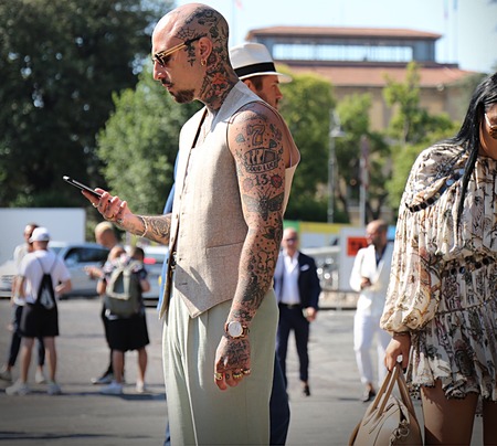 FLORENCE-13 June 2017 Roberto Malizia is on the street during the Pittiのeditorial素材