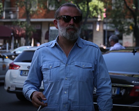 MILAN- 17 June 2017 Robert Rabensteiner on the street during the Milan Fashion Weekのeditorial素材