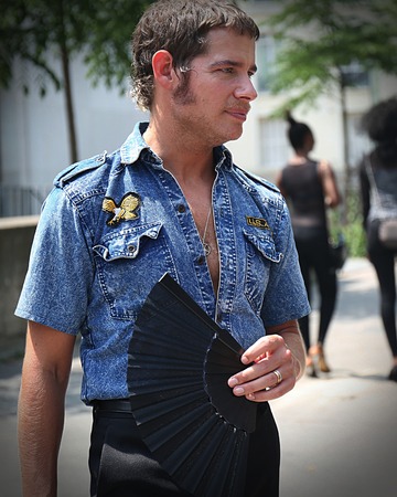 PARIS- 22 June 2017 Luke Jefferson Day fashion editor at the Paris Fashion Weekのeditorial素材