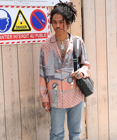 PARIS- 22 June 2017 Luka Sabbat stylist on the street during the Paris Fashion Weekのeditorial素材