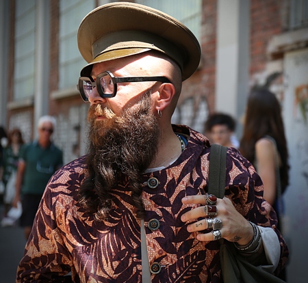 MILAN- 19 June 2017 Michael Pretolani on the street during the Milan Fashion Week