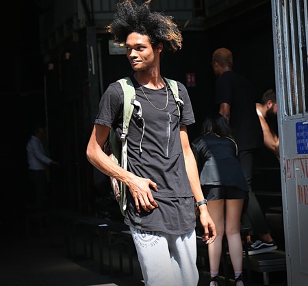 PARIS- 21 June 2017 Model on the street during the Paris Fashion Week