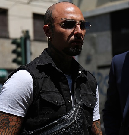 MILAN- 17 June 2017 Roberto Malizia on the street during the Milan Fashion Weekのeditorial素材