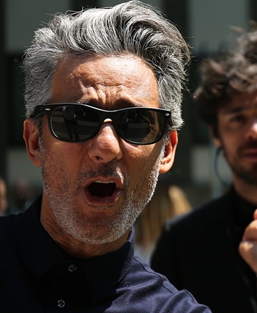 MILAN- 17 June 2017 Rosario Fiorello on the street during the Milan Fashion Weekのeditorial素材