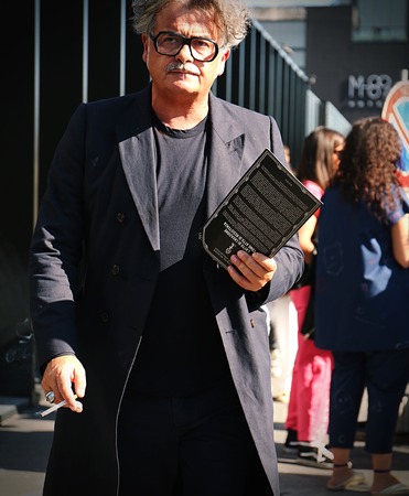 MILAN- 20 September 2017 Man on the street during the Milan Fashion Week