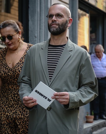 MILAN, Italy- September 19 2018: Angelo Flaccavento on the street during the Milan Fashion Week.