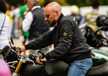 VARESE, Italy - May 22 2022: Men on the street during Gentlemansride in Varese.