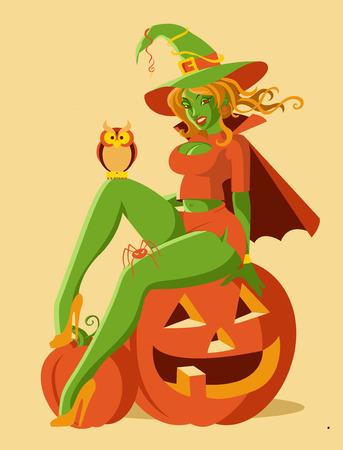 Halloween witchのイラスト素材