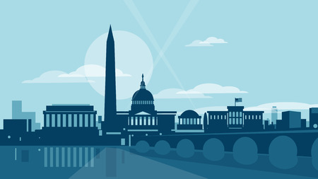 Washington skylineのイラスト素材