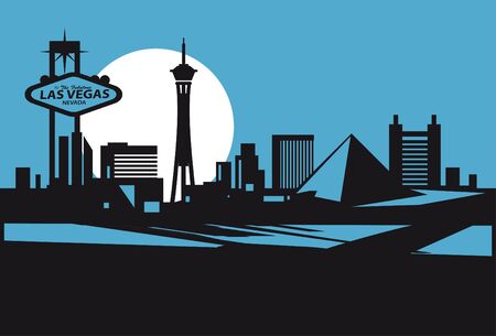 Las Vegas Nevada Skylineのイラスト素材