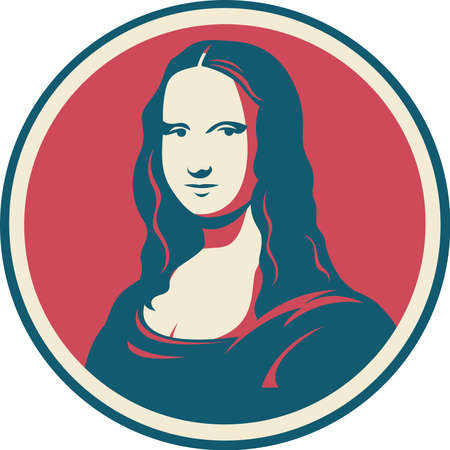 Mona Lisa vector illustrationのイラスト素材