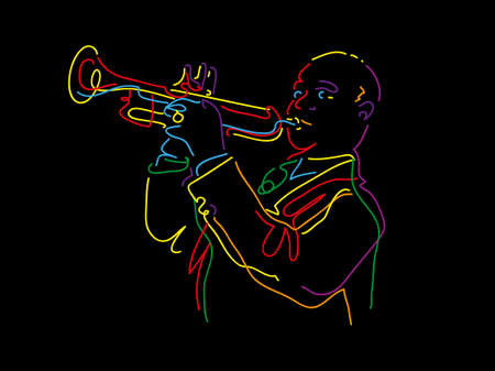 jazz trumpet playerの写真素材