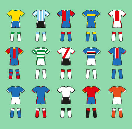 soccer uniforms vector illustrationのイラスト素材