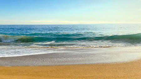 Mirasol beach in chilean south pacific oceanの写真素材