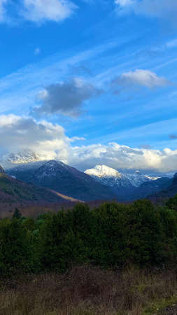 incredible views of the mountains of south americaの写真素材