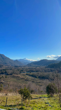 the view of the great snowy volcano from different pointsの写真素材