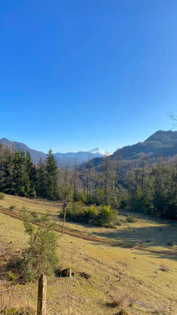 incredible views of the mountains of south americaの写真素材