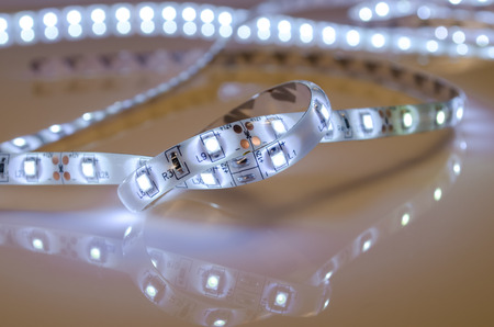 Led stripe with a nodeの写真素材