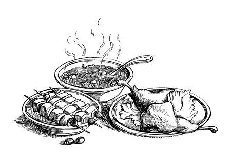 three dishesの写真素材