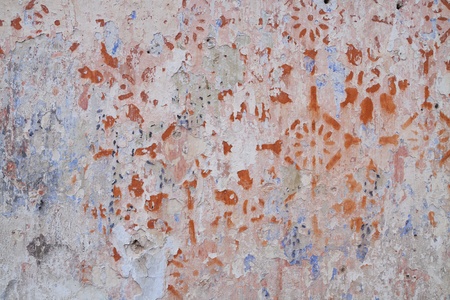 Grunge wall with cracked stuccoの写真素材