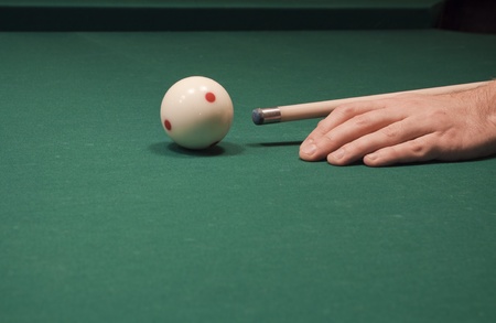 The start of the game of pool (billiard). Episode of pool game playの写真素材