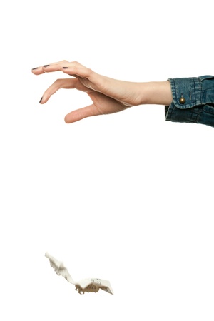 Dropping a sheet of calendar. Time is passing.の写真素材