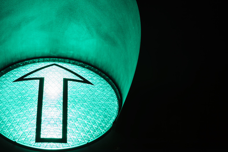 Green light. Traffic lights with the green light lit.