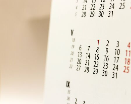 Calendar sheet. Calendar of the year two thousand nineteen. May.の写真素材