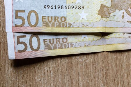 Fifty euro. European currency. Money as background. Macro.の写真素材
