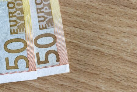 Fifty euro. European currency. Money as background. Macro.