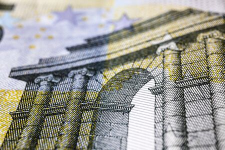 Five euro. European currency. Money as background. Macro.の写真素材