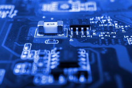 Graphic card. Part of red graphic card as background. Technology and Electronics Industry. Macro.の写真素材