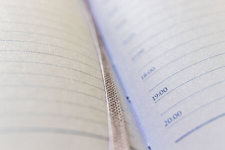 Notebook. Page of notebook. Macro shoot.の写真素材