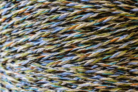 Colourful thread spool. Spool of thread. Thread texture.の写真素材