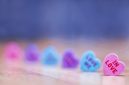 In Love word written on candyの写真素材