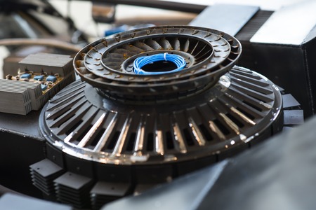 engine gears wheels, closeup viewの写真素材